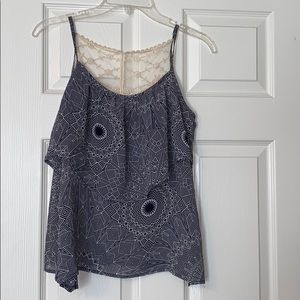 Navy blue & white Tank top